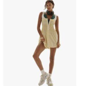 Daily Practice Sleeveless Smocked Mini Dress in Chalk White - Size Small _ NWT